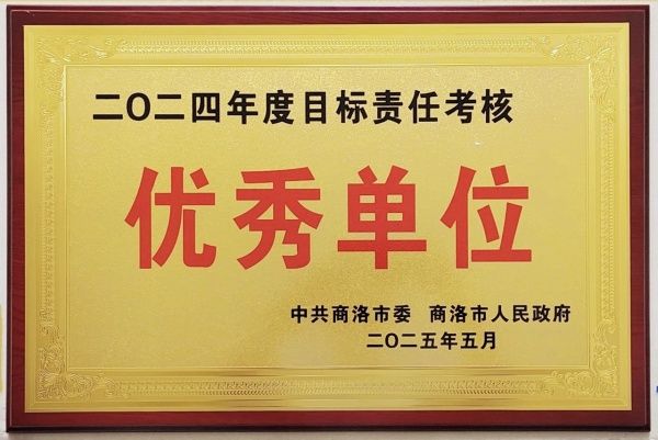 农行商洛分行荣获2024年度全市目标责任考核优秀单位